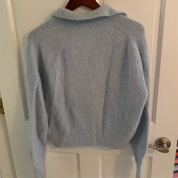 EVERLANE Alpaca Waffle Stitch Polo Sweater - Picture 5 of 7